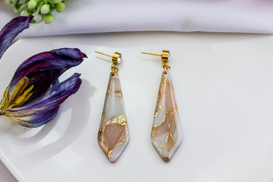 Golden Veil – Lange Statement Ohrringe