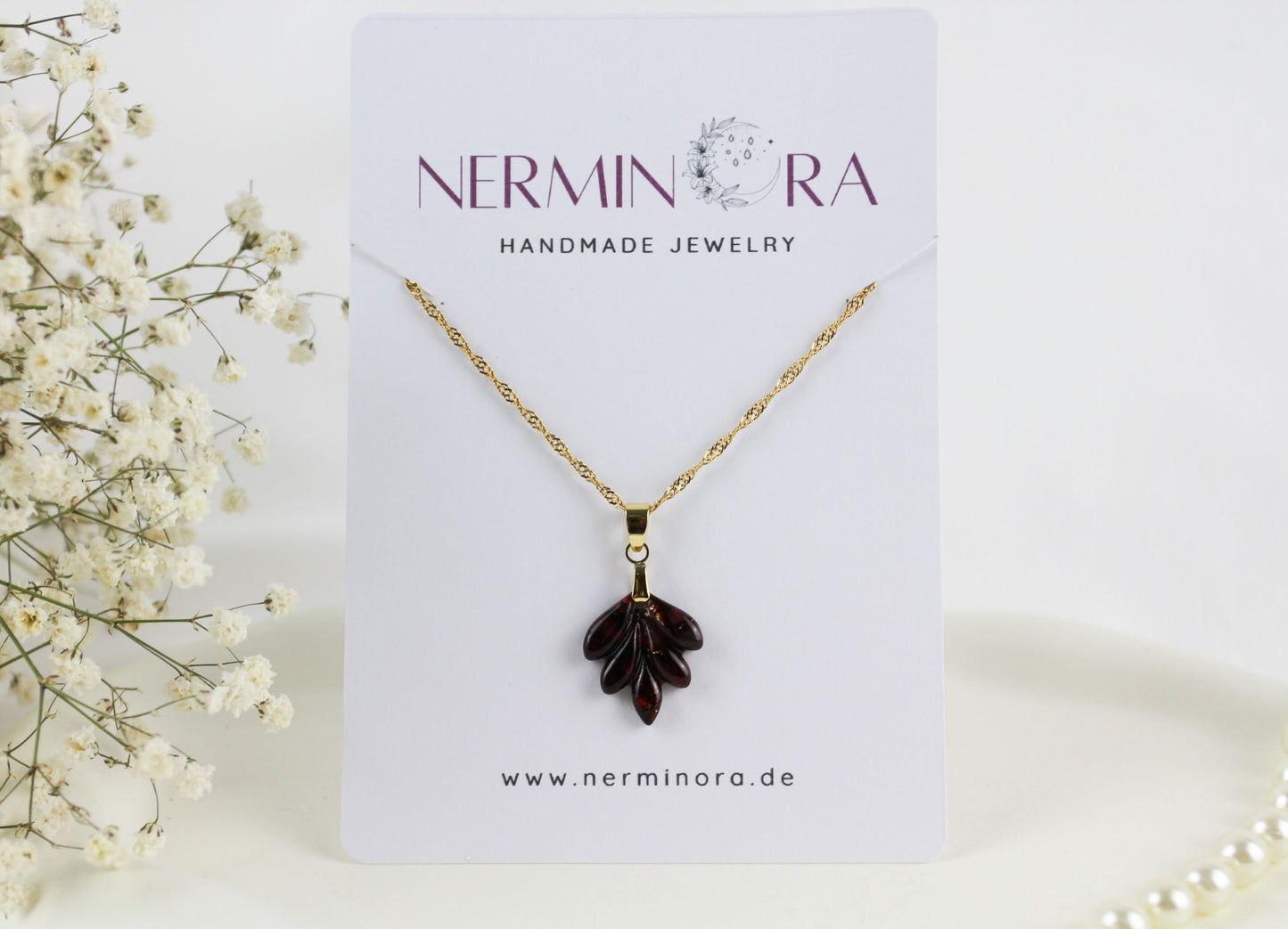 Elegante bordeauxrote Polymer Clay Ohrringe mit Zirkonia - Kollektion