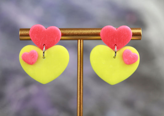 Glow Herz Ohrringe – Leuchtende Herz-Statement Ohrringe | Halloween Edition