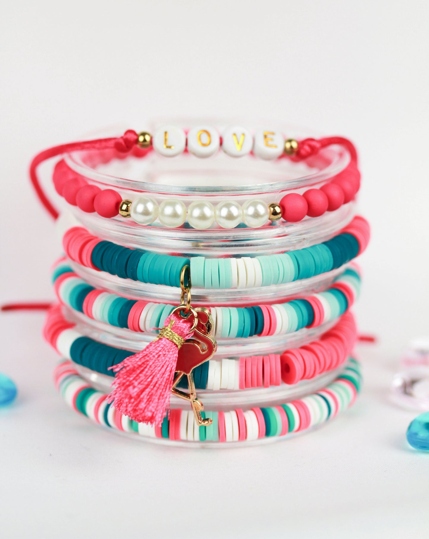 Flamingo Dream – 5-teiliges Sommer Katsuki Armbandset