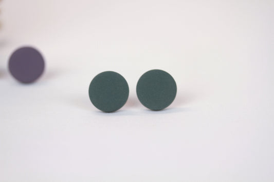 Grün-Lila Polymer Clay Ohrstecker – Statement Ohrringe | Kollektion Dewlight