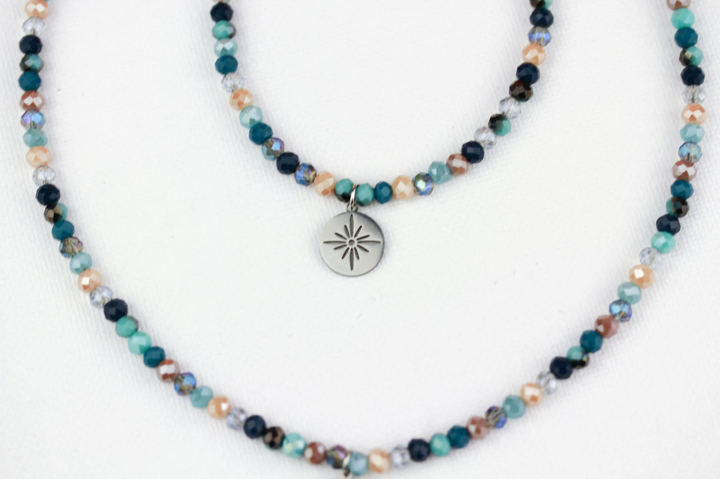 Blaues Perlen Schmuckset – Kette & Armband | Handgefertigt