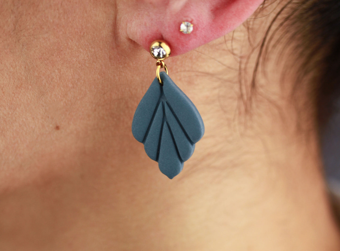 Kleine Blatt Ohrringe – Polymer Clay Statement Ohrringe | Kollektion Marlen