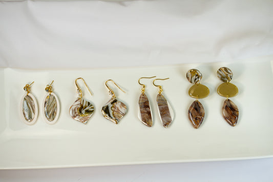 Ivory Mocha Dangles – Ohrringe