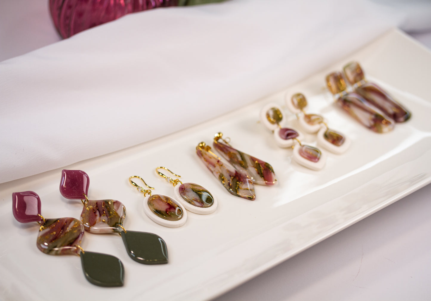 Statement Ohrringe – Berry Olive Collection