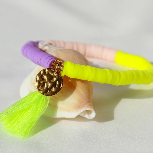 Neon Bloom Tassel - Armband