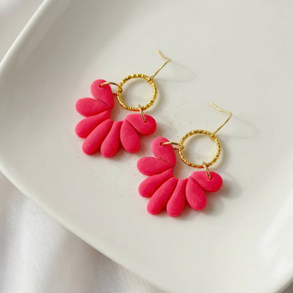 Coral Bloom Fan – Gold - Ohrringe