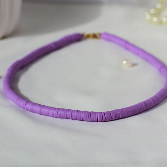 Lavender Breeze – Minimalistische Katsuki-Halskette in Flieder