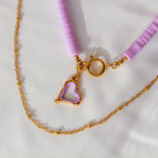 Lilac Heart Frame - Halskette