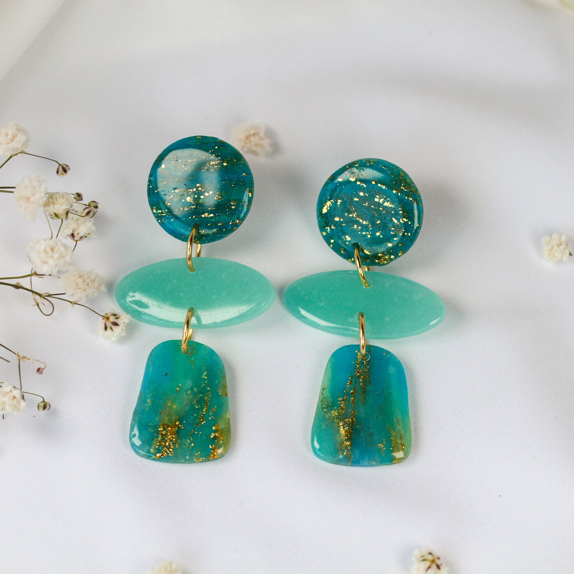 Aqua Sorbet Bloom - Ohrringe