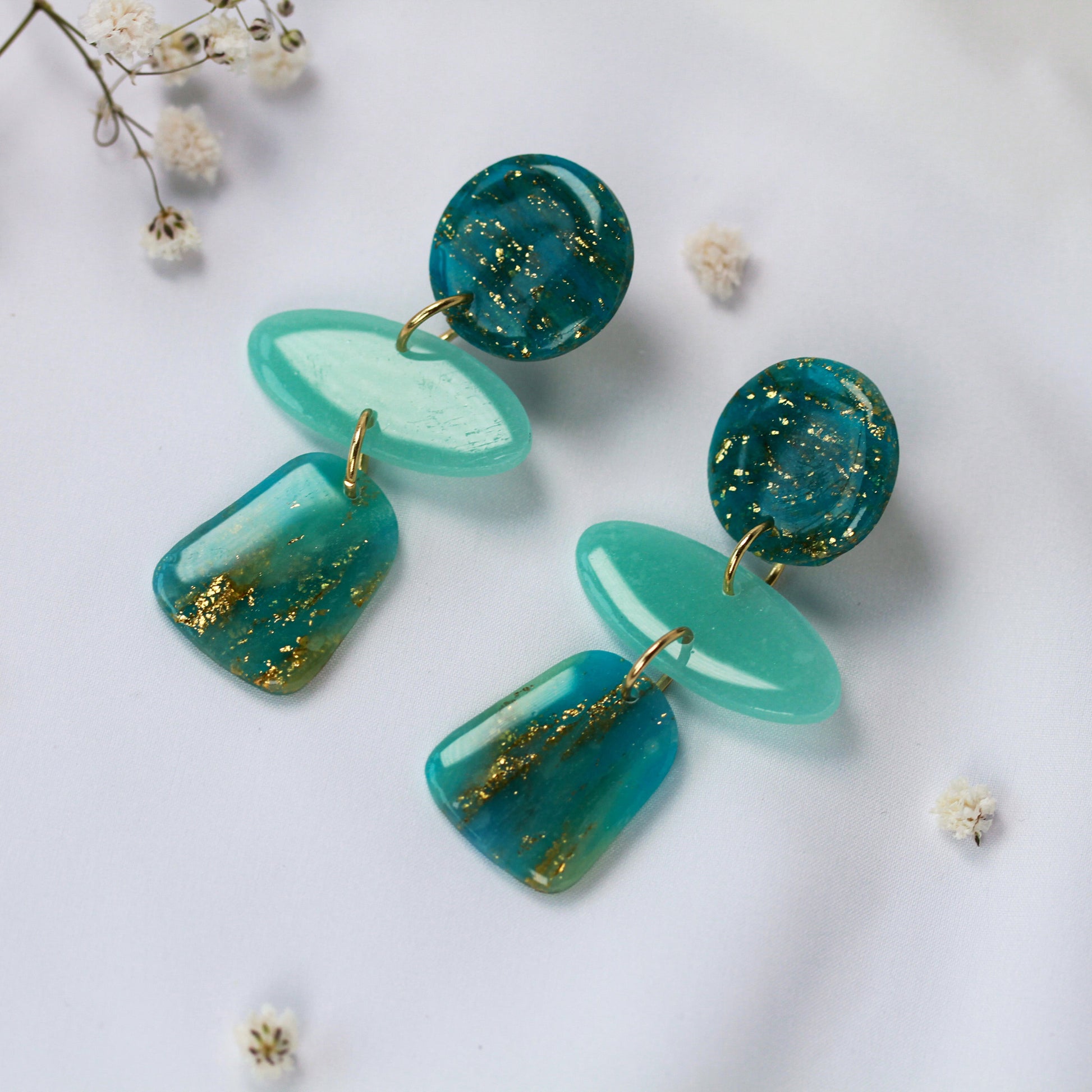 Aqua Sorbet Bloom - Ohrringe
