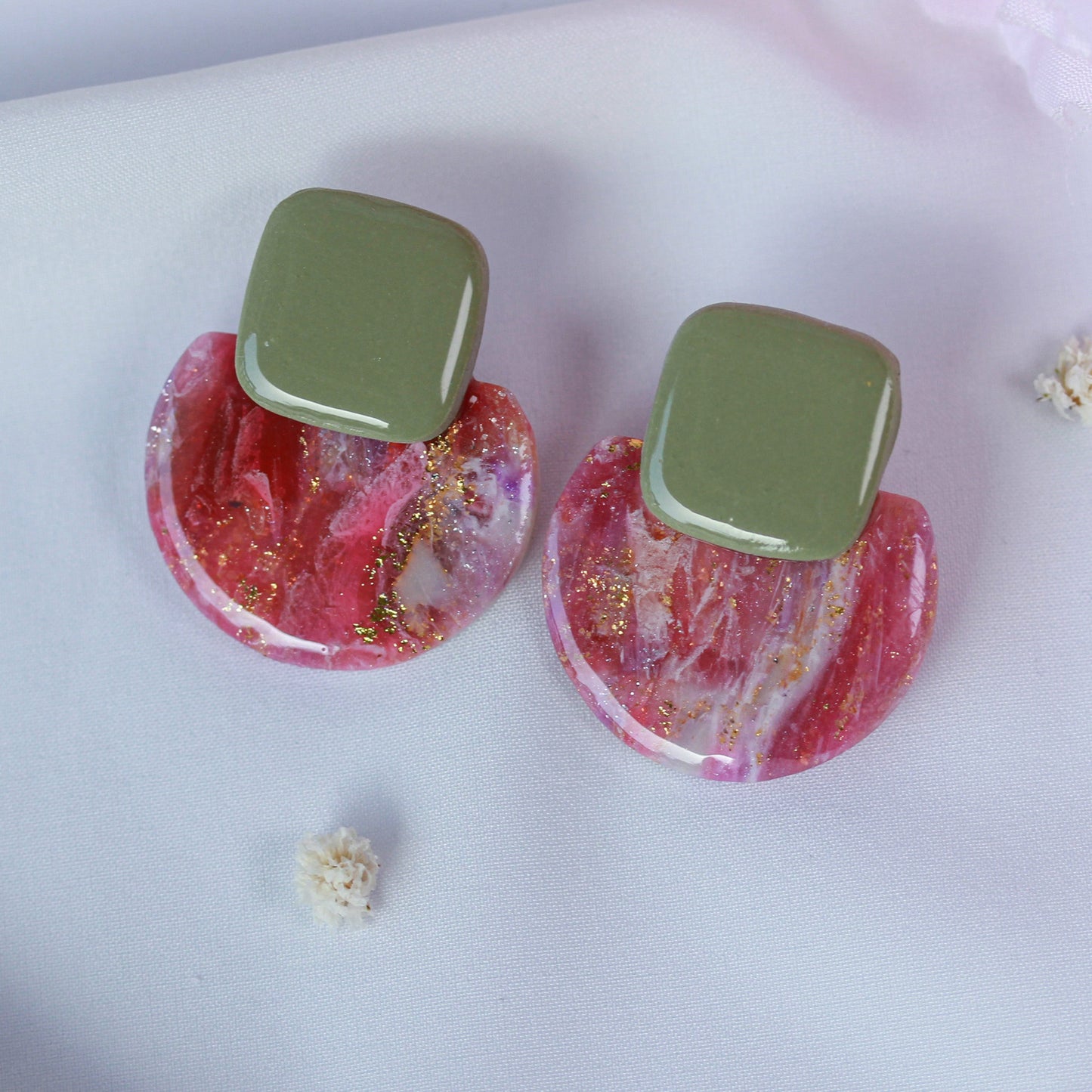 Olive Sorbet Bloom - Ohrringe