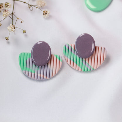 Lilac Mint Arc- Ohrringe
