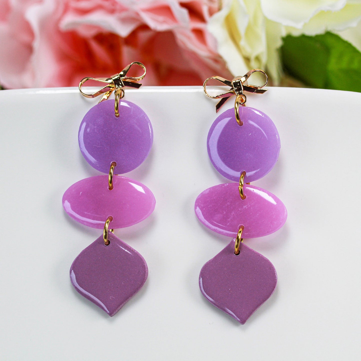 Lilac Bow Drops -  Ohrringe
