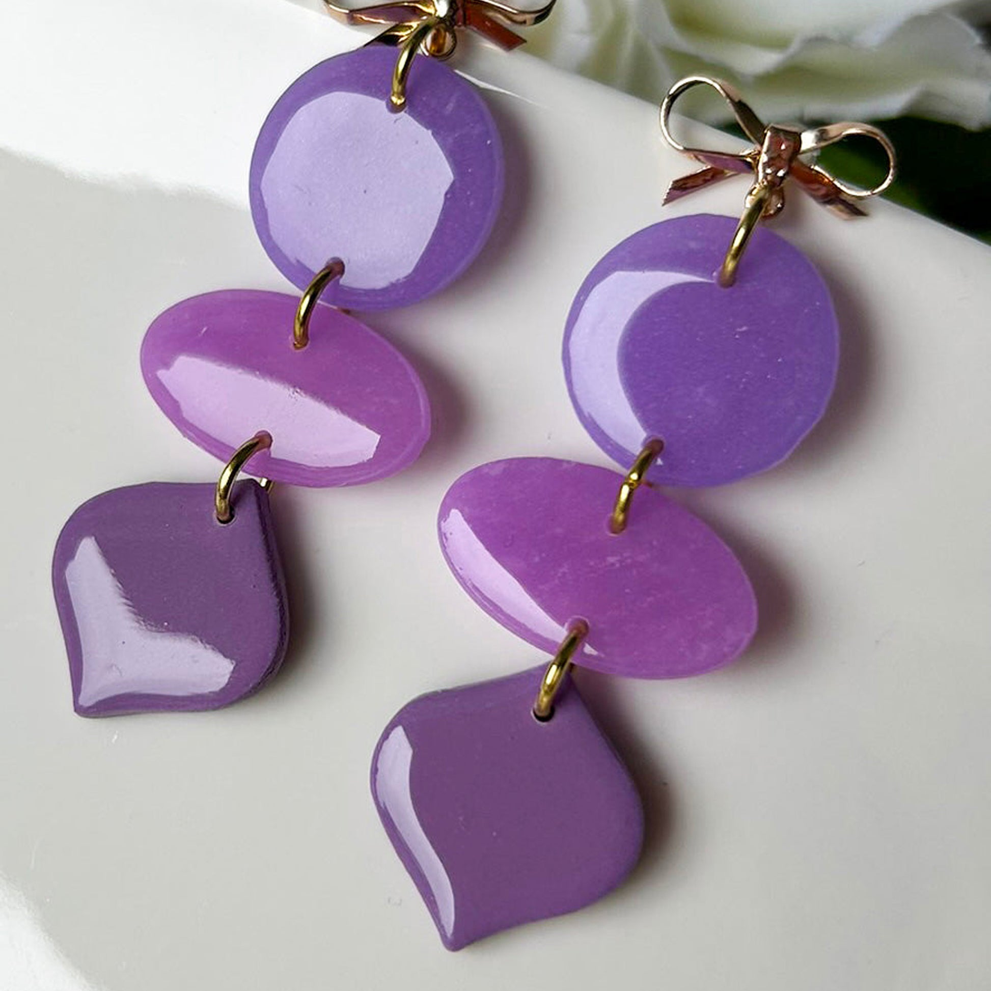 Lilac Bow Drops -  Ohrringe