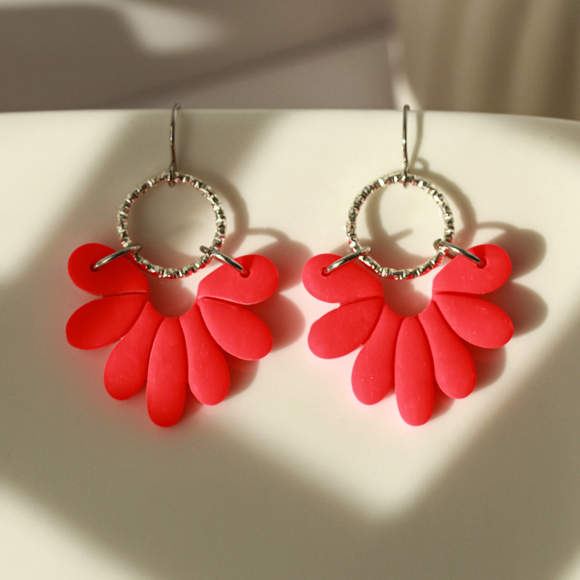 Coral Bloom Fan – Silver - Ohrringe