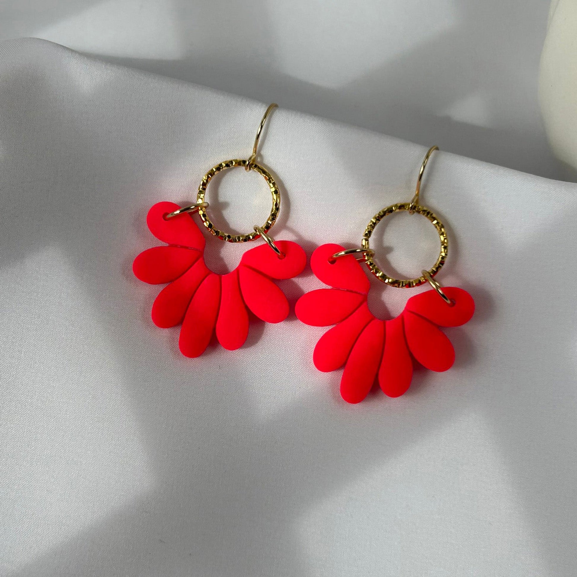 Coral Bloom Fan – Silver - Ohrringe
