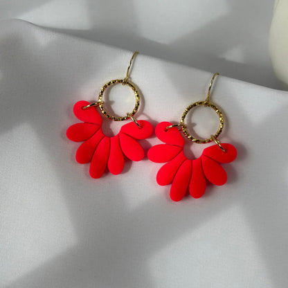 Coral Bloom Fan – Silver - Ohrringe