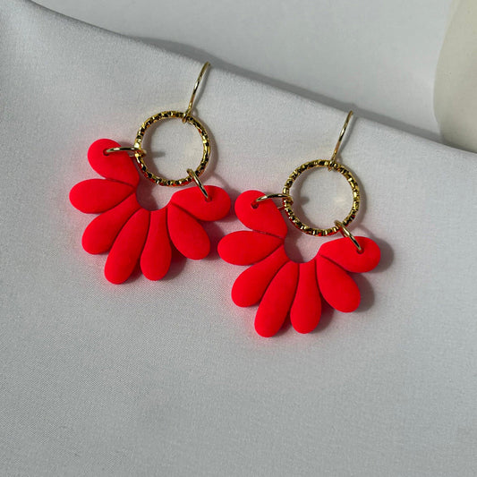 Coral Bloom Fan – Silver - Ohrringe
