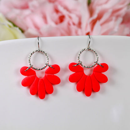 Coral Bloom Fan – Silver - Ohrringe