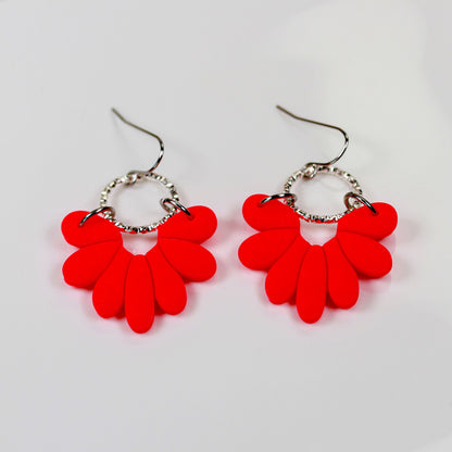 Coral Bloom Fan – Silver - Ohrringe
