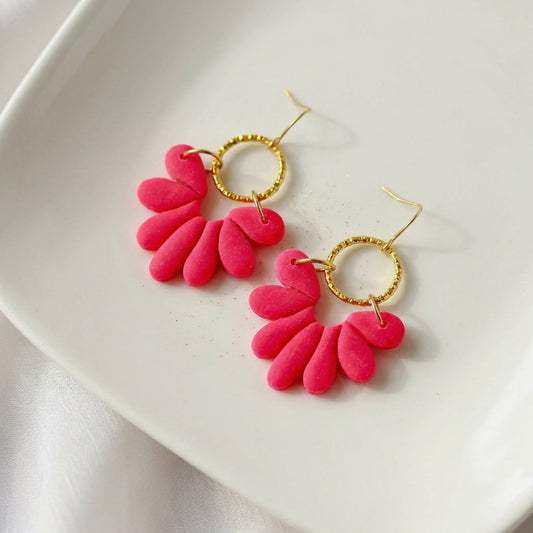 Coral Bloom Fan – Gold - Ohrringe