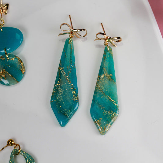 Ocean Glow Bow - Statement Ohrringe