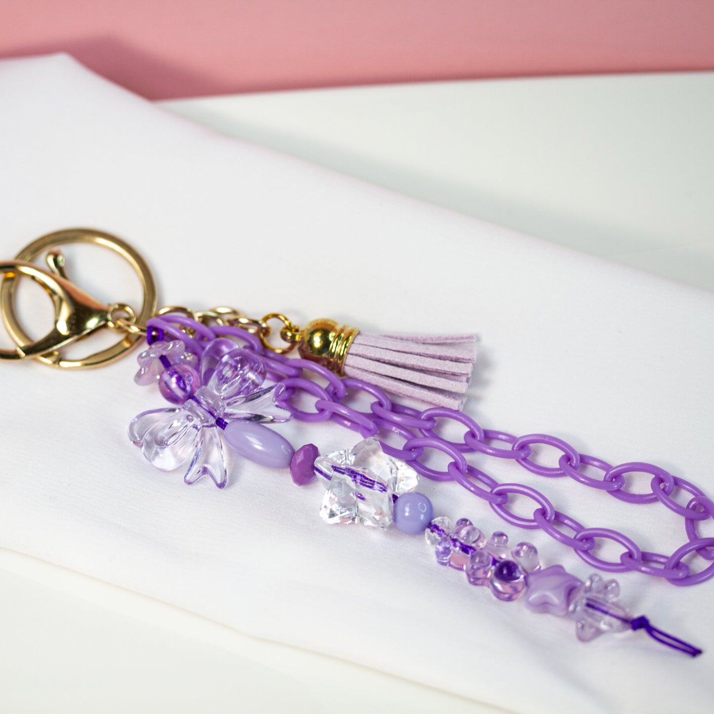 Lila Bloom – Zarter Bag Charm in Lila