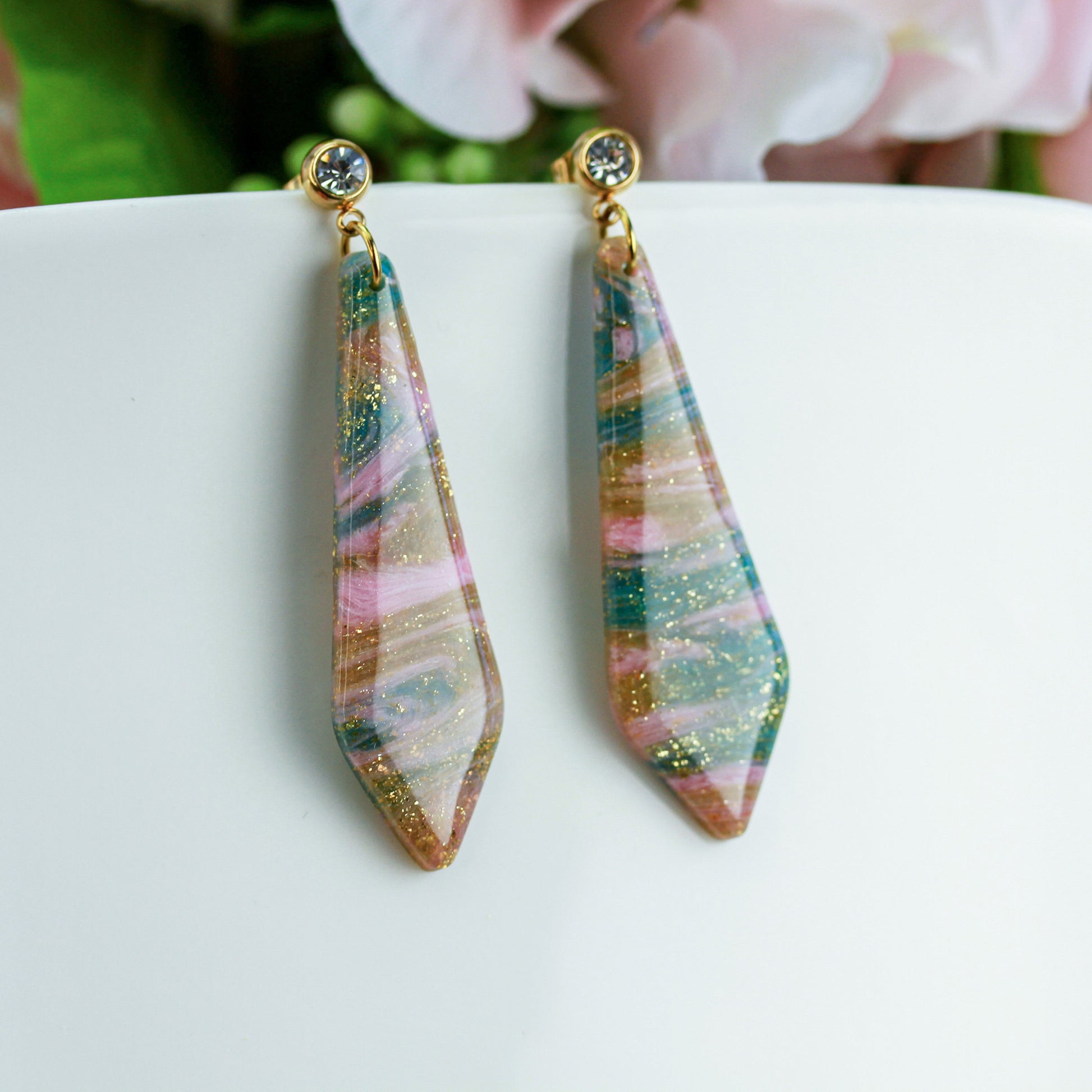 Rainbow Veil – Lange Ohrringe