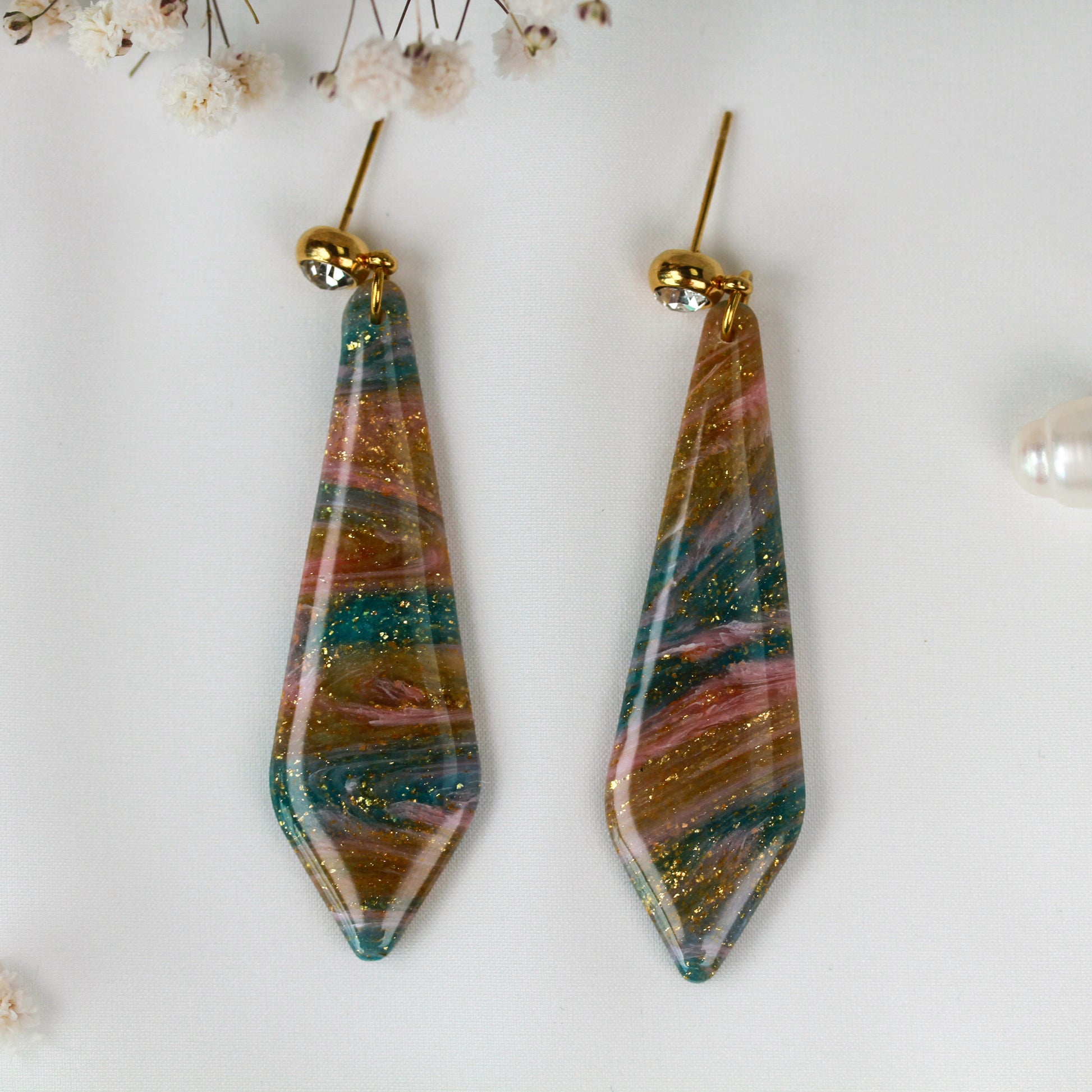 Rainbow Veil – Lange Ohrringe