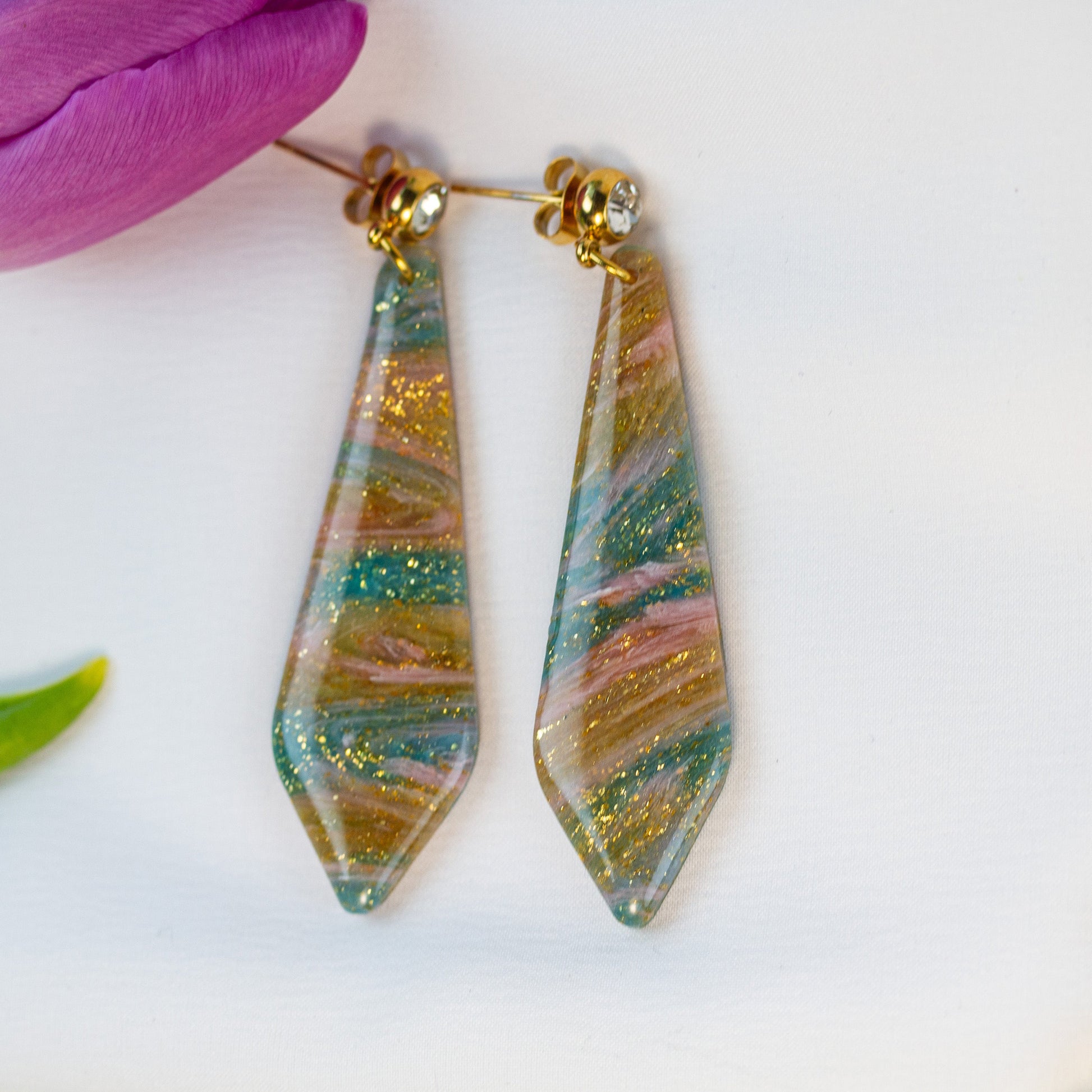 Rainbow Veil – Lange Ohrringe