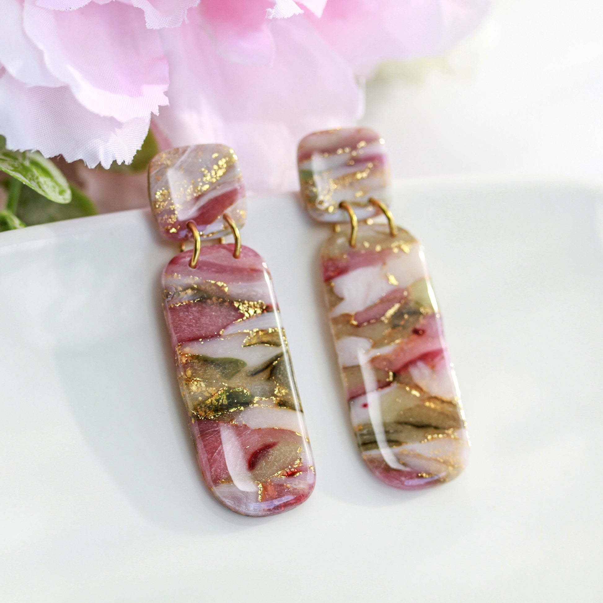 Berry Olive Blossom Bars – Ohrringe