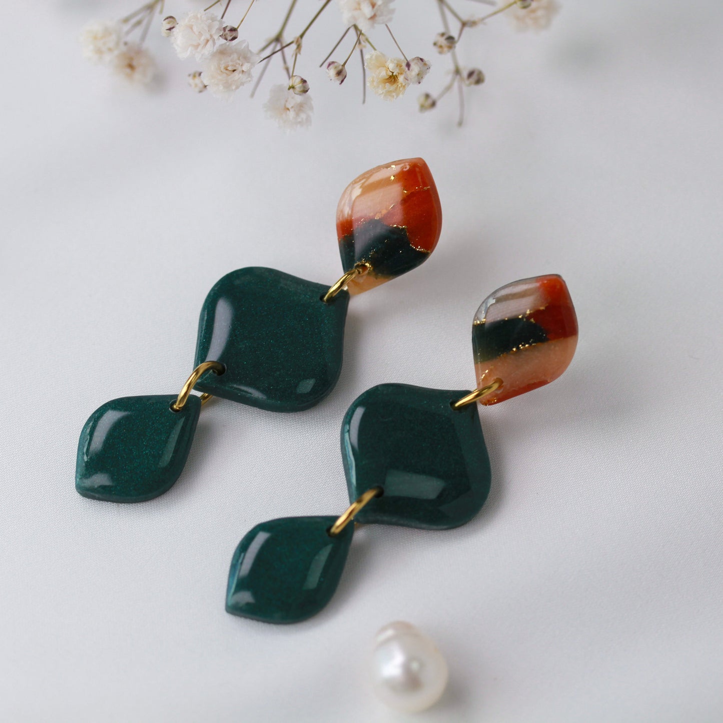 Amber Bloom Trio – Ohrringe