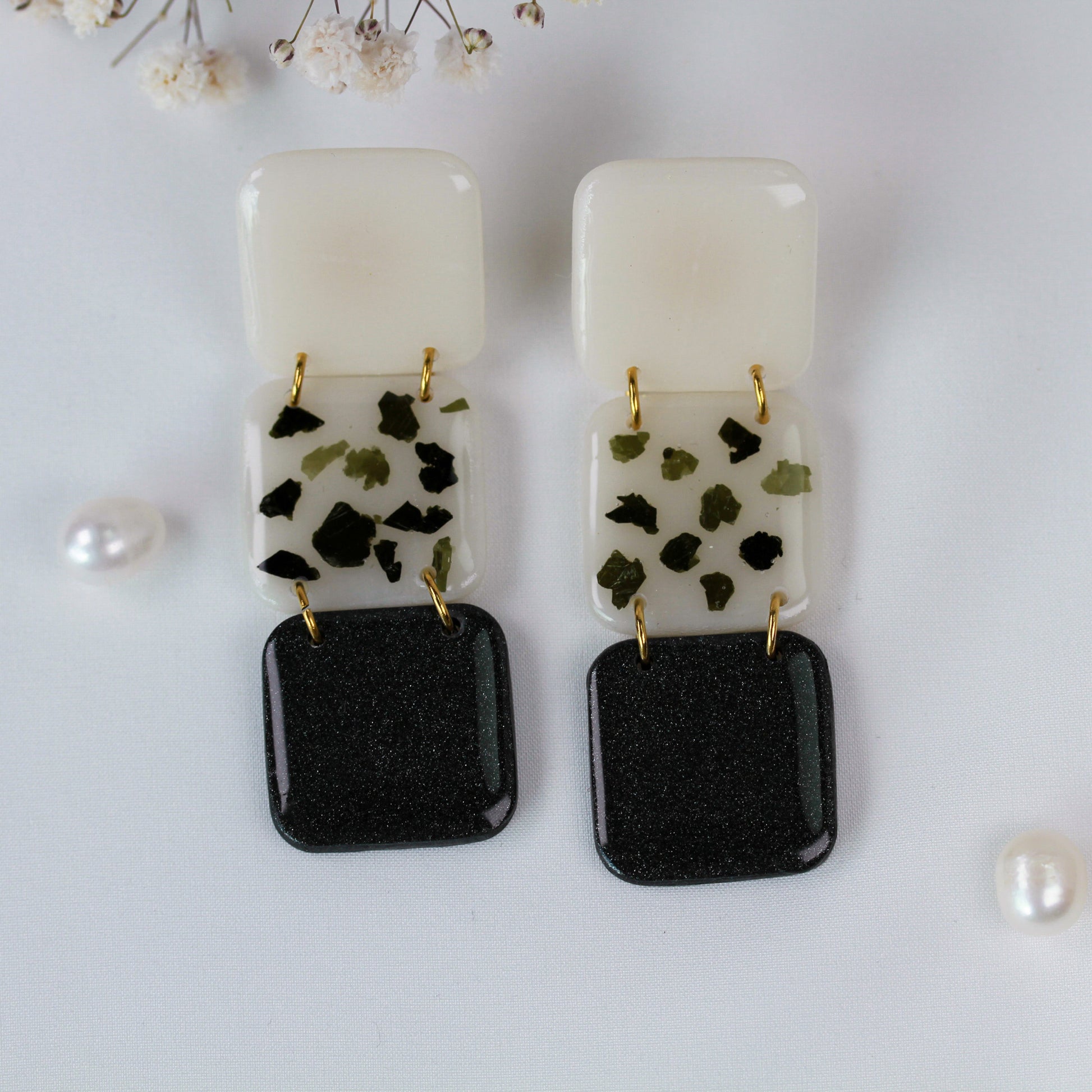 Terrazzo Noir – Ohrringe