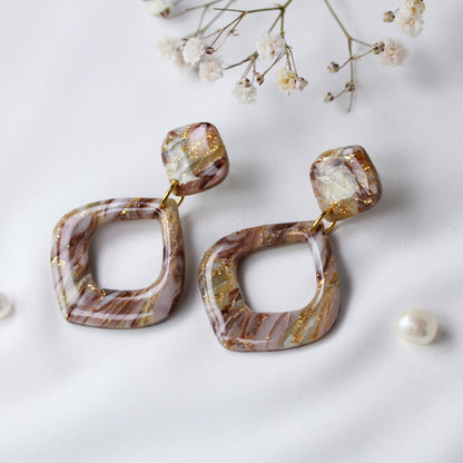 Ivory Mocha Frame – Ohrringe