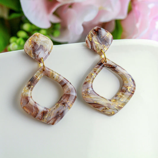 Ivory Mocha Frame – Ohrringe