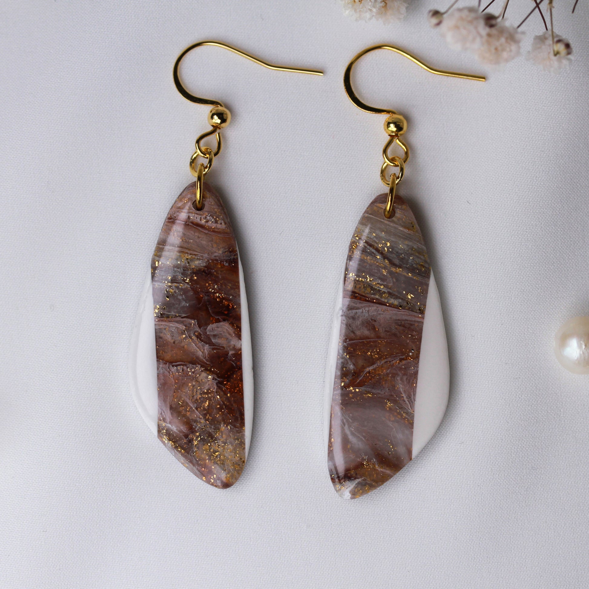 Ivory Mocha Dangles – Ohrringe