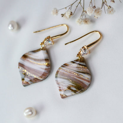 Ivory Mocha Bloom – Ohrringe