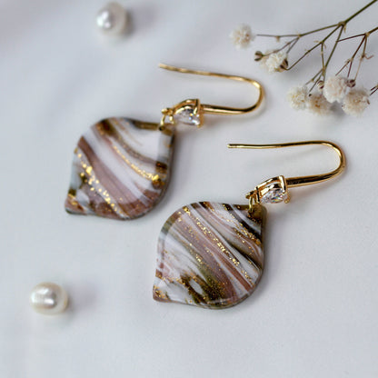 Ivory Mocha Bloom – Ohrringe