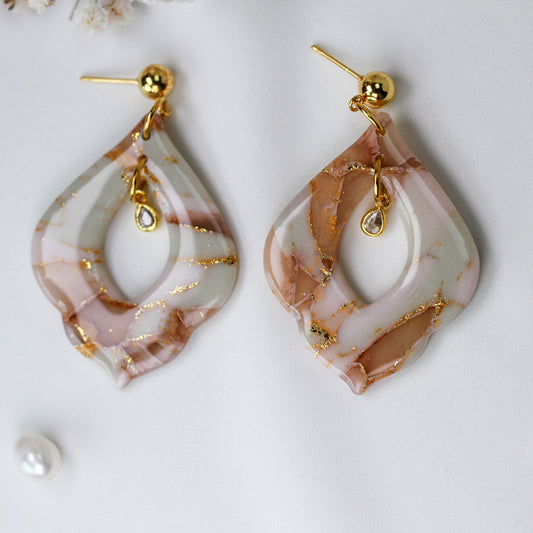 Nude Crystal Bloom – Ohrringe