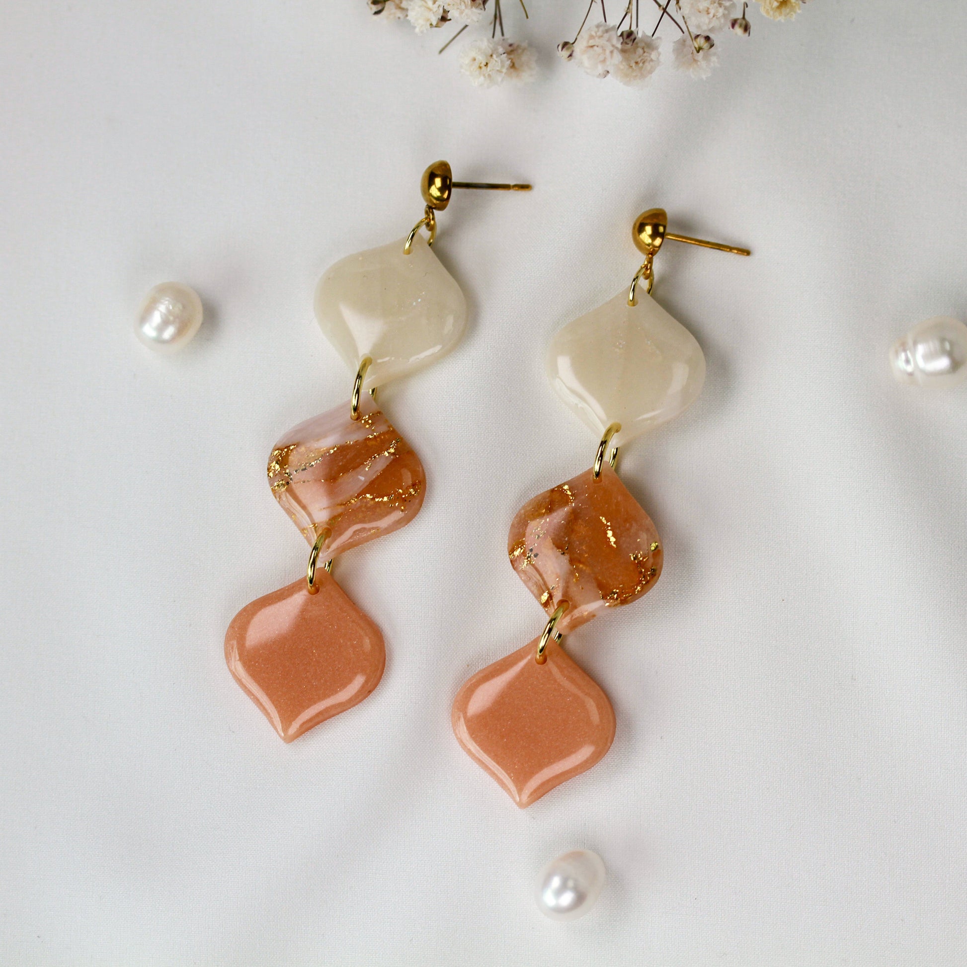Apricot Bloom – Ohrringe