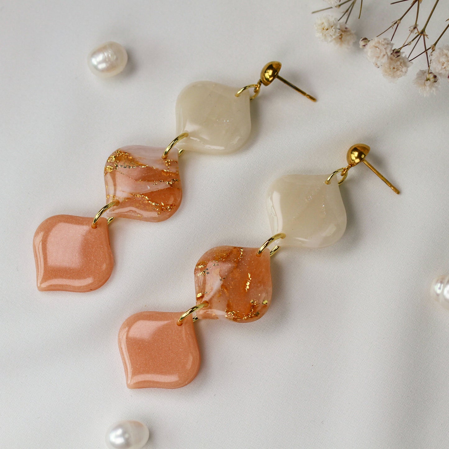 Apricot Bloom – Ohrringe