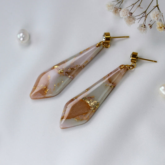 Golden Veil – Lange Statement Ohrringe