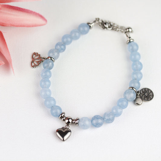 Aqua Clear Bloom – Armband