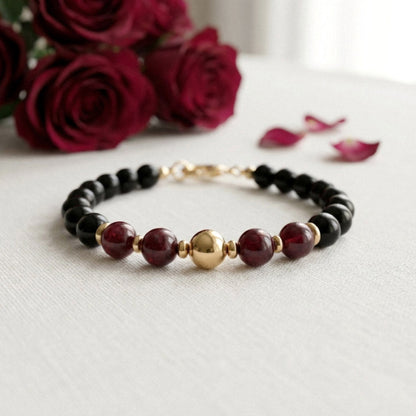 Midnight Garnet – Armband