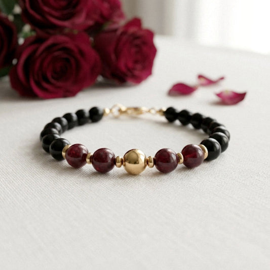 Midnight Garnet – Armband