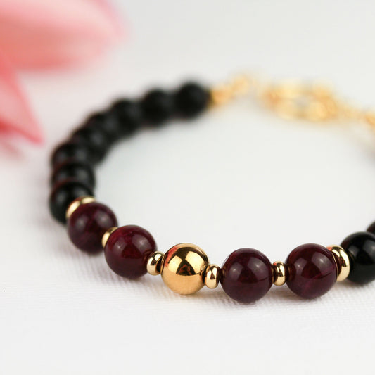Midnight Garnet – Armband