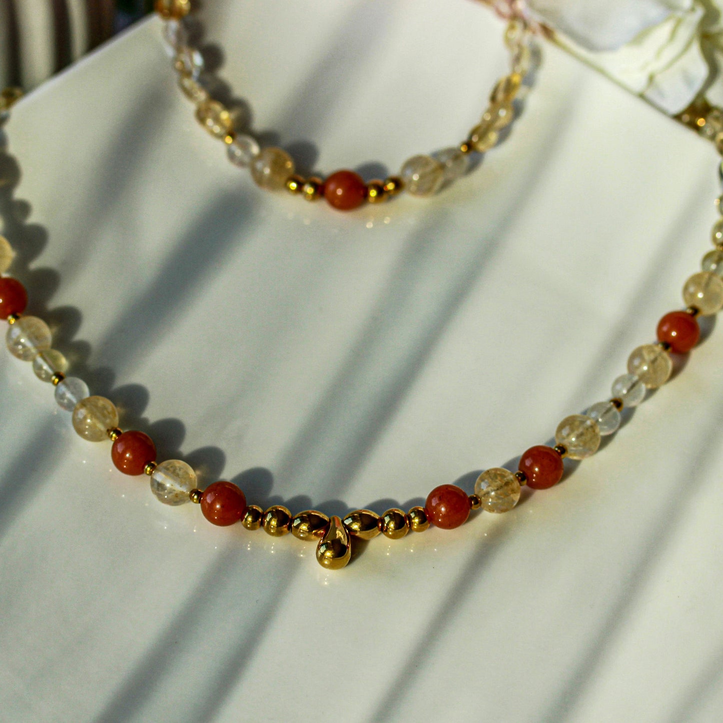 Sunstone Citrus Glow – 3-teiliges Schmuckset mit Citrin und Sonnenstein