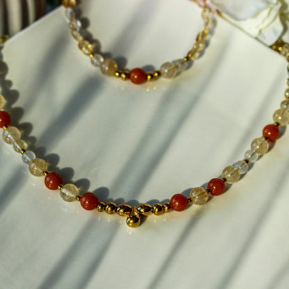 Sunstone Citrus Glow – 3-teiliges Schmuckset mit Citrin und Sonnenstein