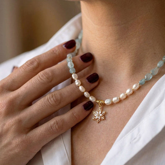 Aquamarine Pearl Spark – Schmuckset